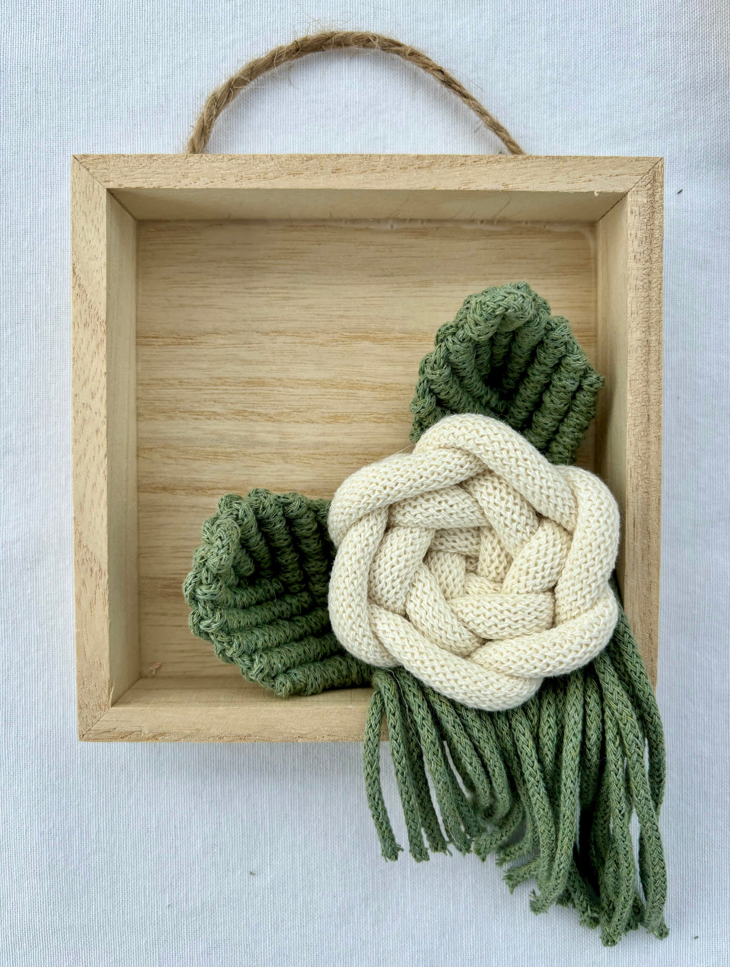 Mixed Media - White Floral Shadow Box