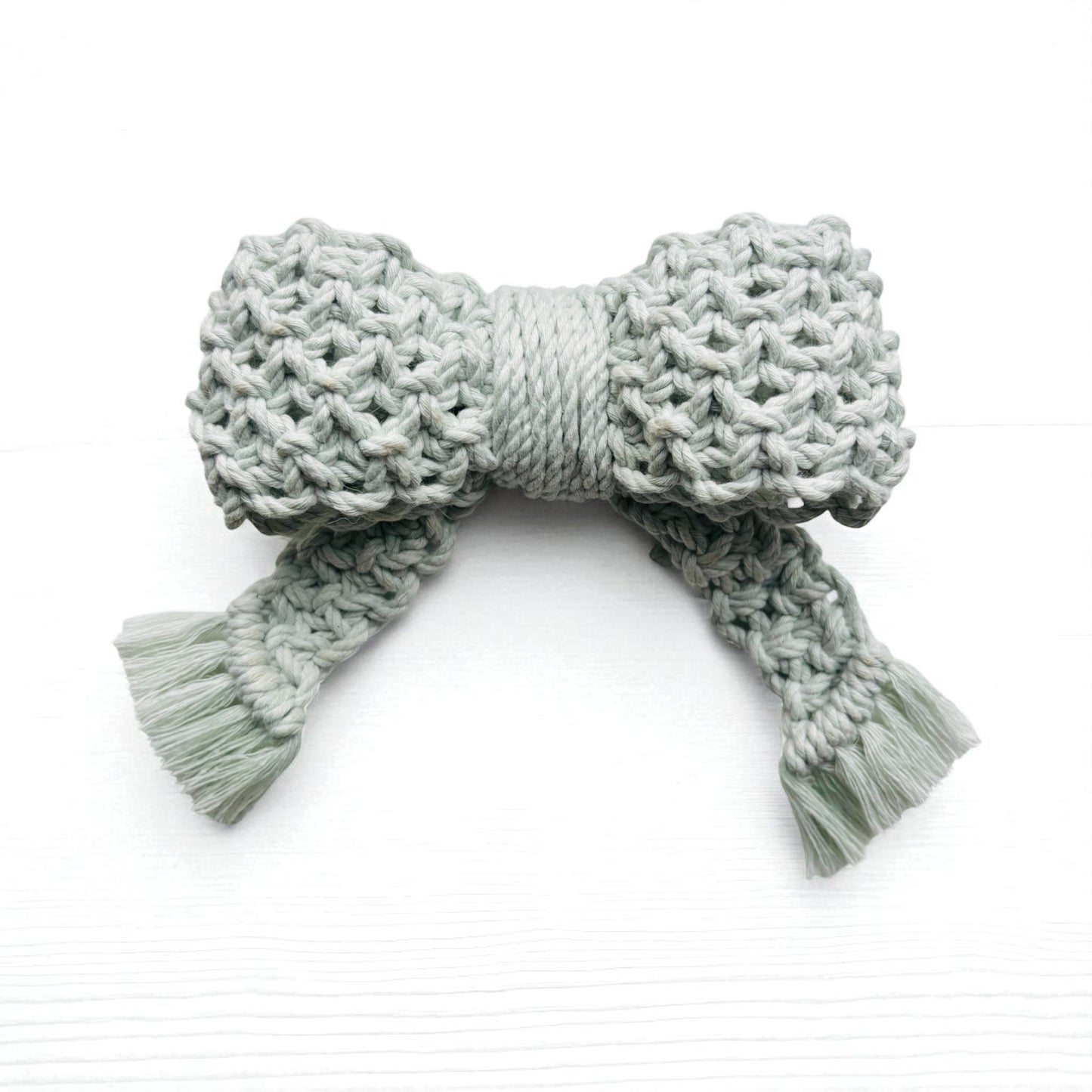 Large Macrame Bow Hair Clip