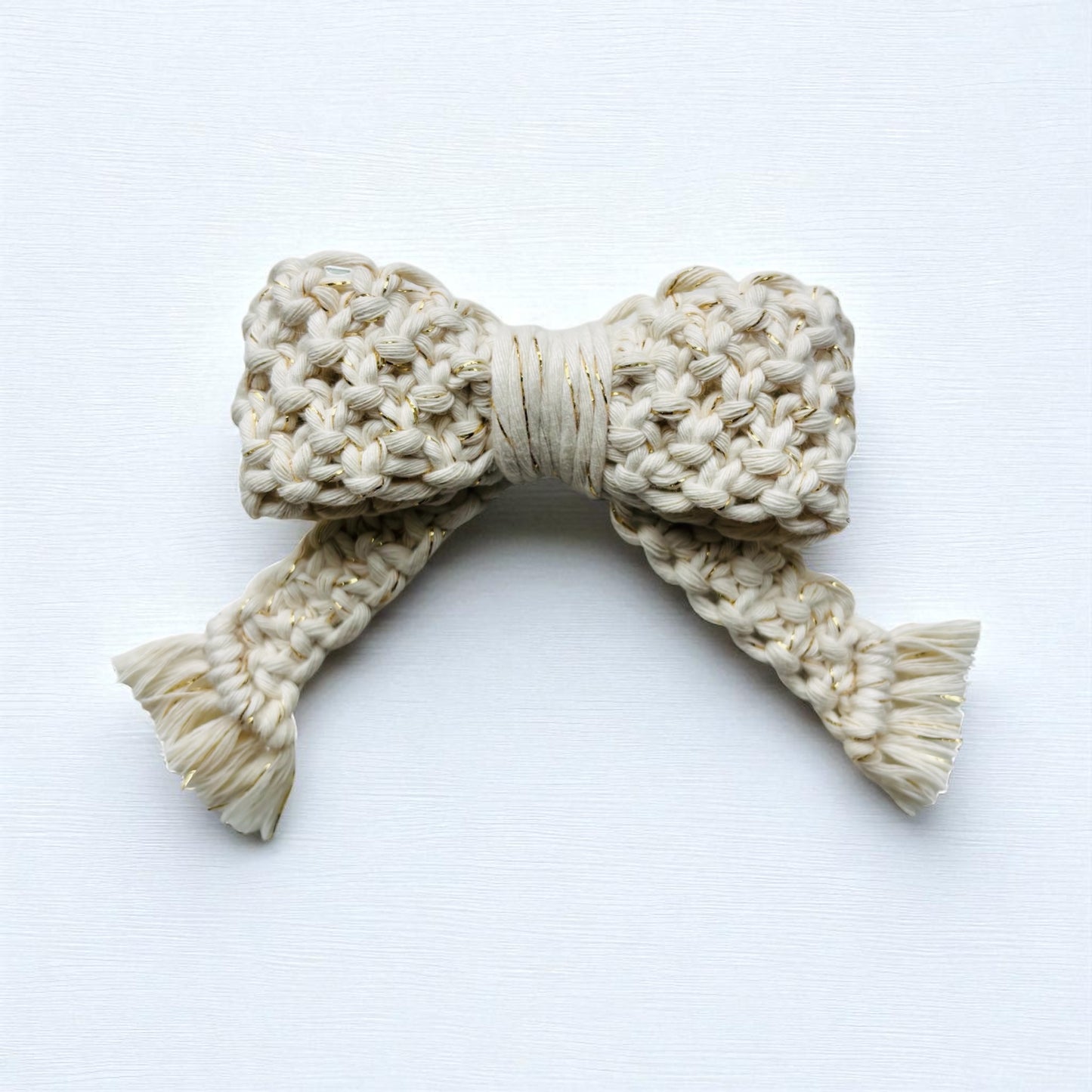 Macrame Bow Barrette