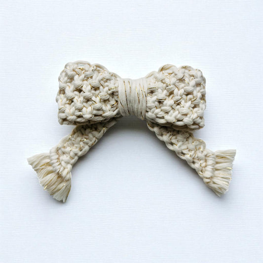Macrame Bow Barrette