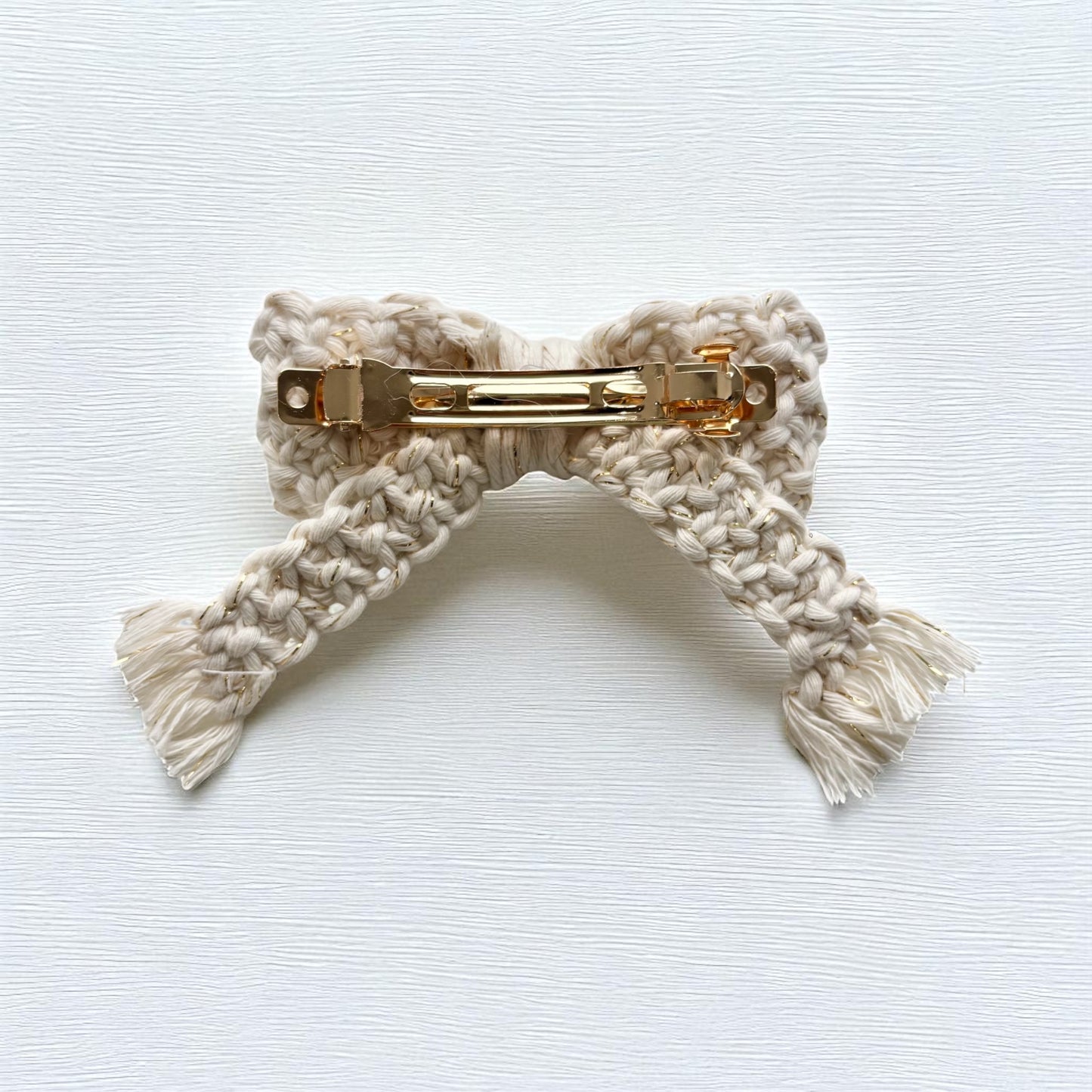 Macrame Bow Barrette